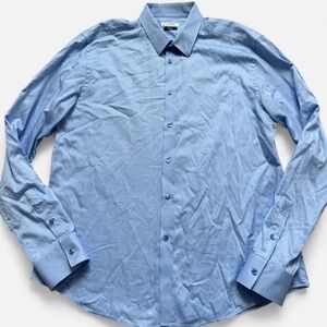 Versace Collection Trend Light Blue Striped Men Long Sleeve Shirt 18/45